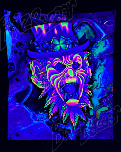 Custom Fluid UV Tapestry of Leprezaar