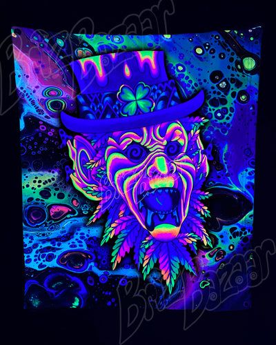Custom Fluid UV Tapestry of Leprezaar