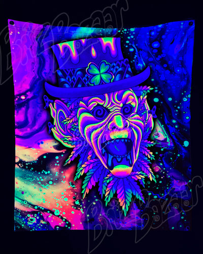 Custom Fluid UV Tapestry of Leprezaar