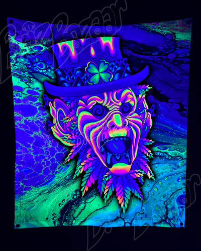 Custom Fluid UV Tapestry of Leprezaar