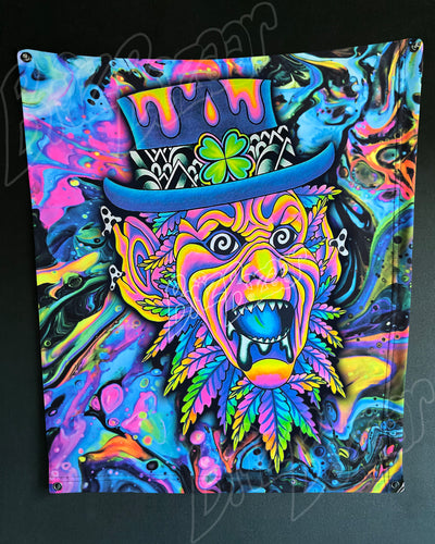 Custom Fluid UV Tapestry of Leprezaar