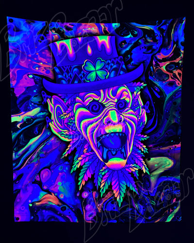 Custom Fluid UV Tapestry of Leprezaar