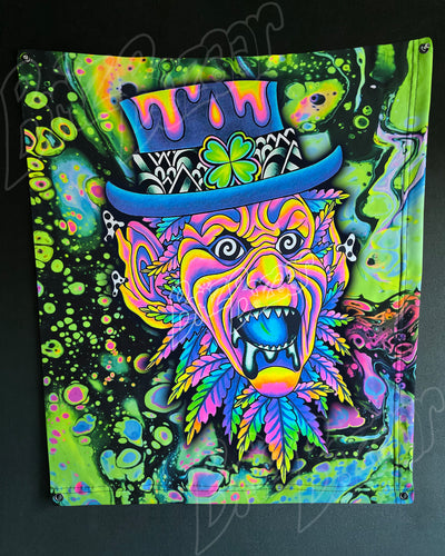 Custom Fluid UV Tapestry of Leprezaar