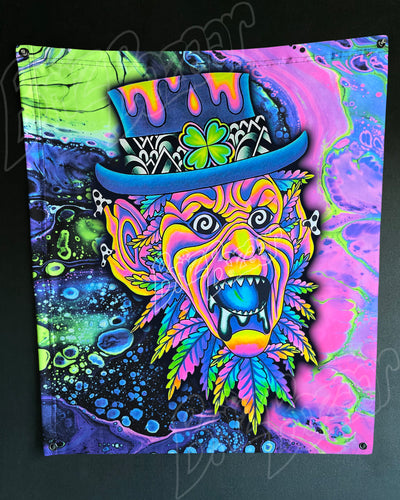 Custom Fluid UV Tapestry of Leprezaar