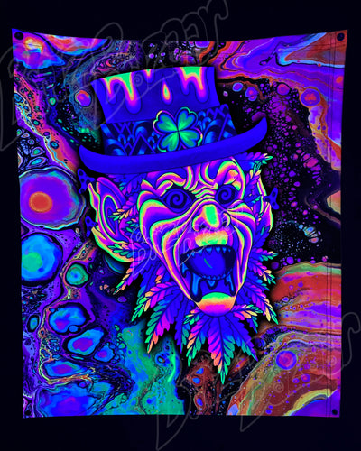 Custom Fluid UV Tapestry of Leprezaar