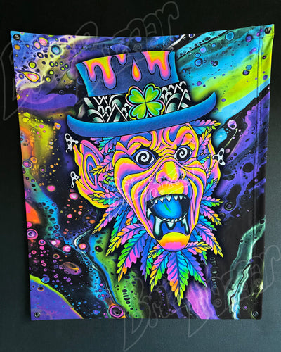 Custom Fluid UV Tapestry of Leprezaar