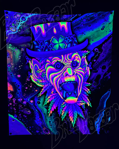 Custom Fluid UV Tapestry of Leprezaar
