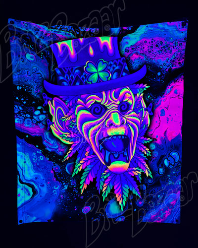 Custom Fluid UV Tapestry of Leprezaar