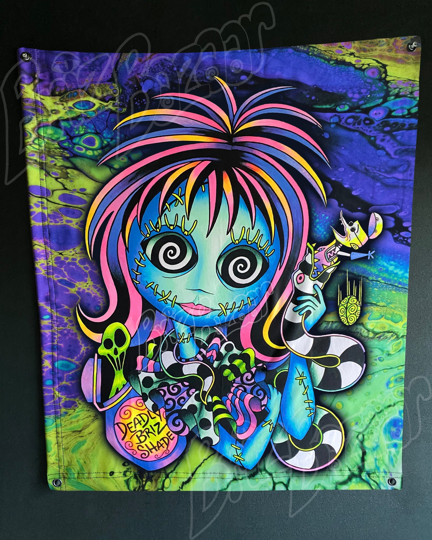 Custom Fluid UV Tapestry of Lydallyia