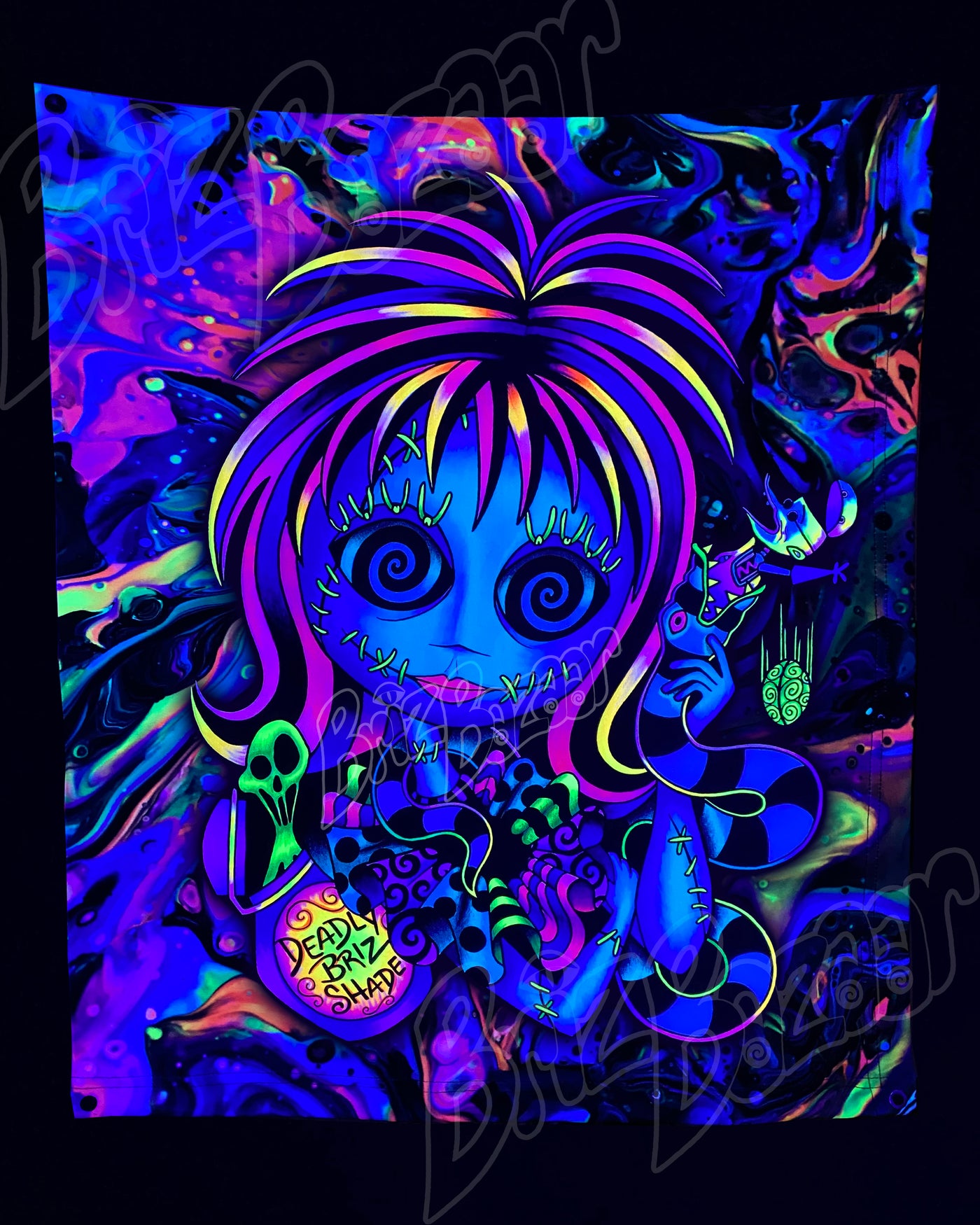Custom Fluid UV Tapestry of Lydallyia