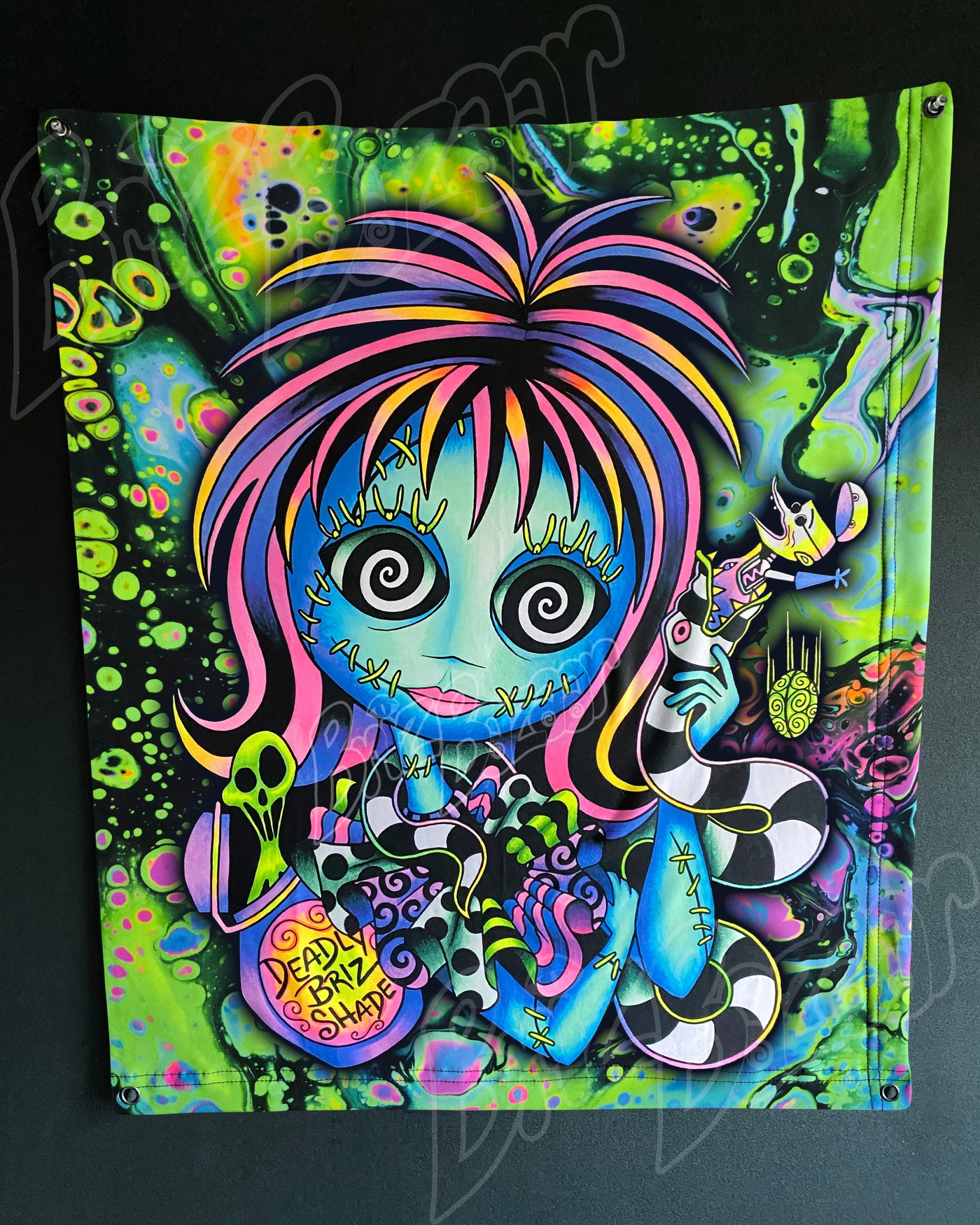 Custom Fluid UV Tapestry of Lydallyia