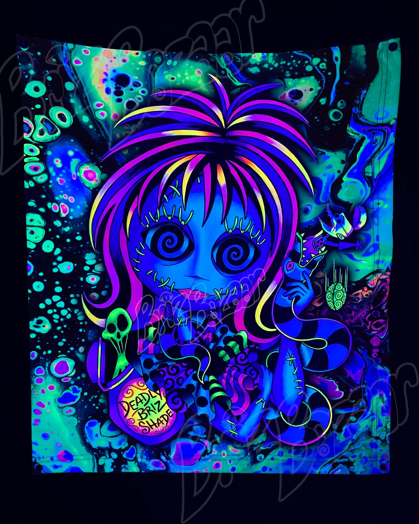 Custom Fluid UV Tapestry of Lydallyia