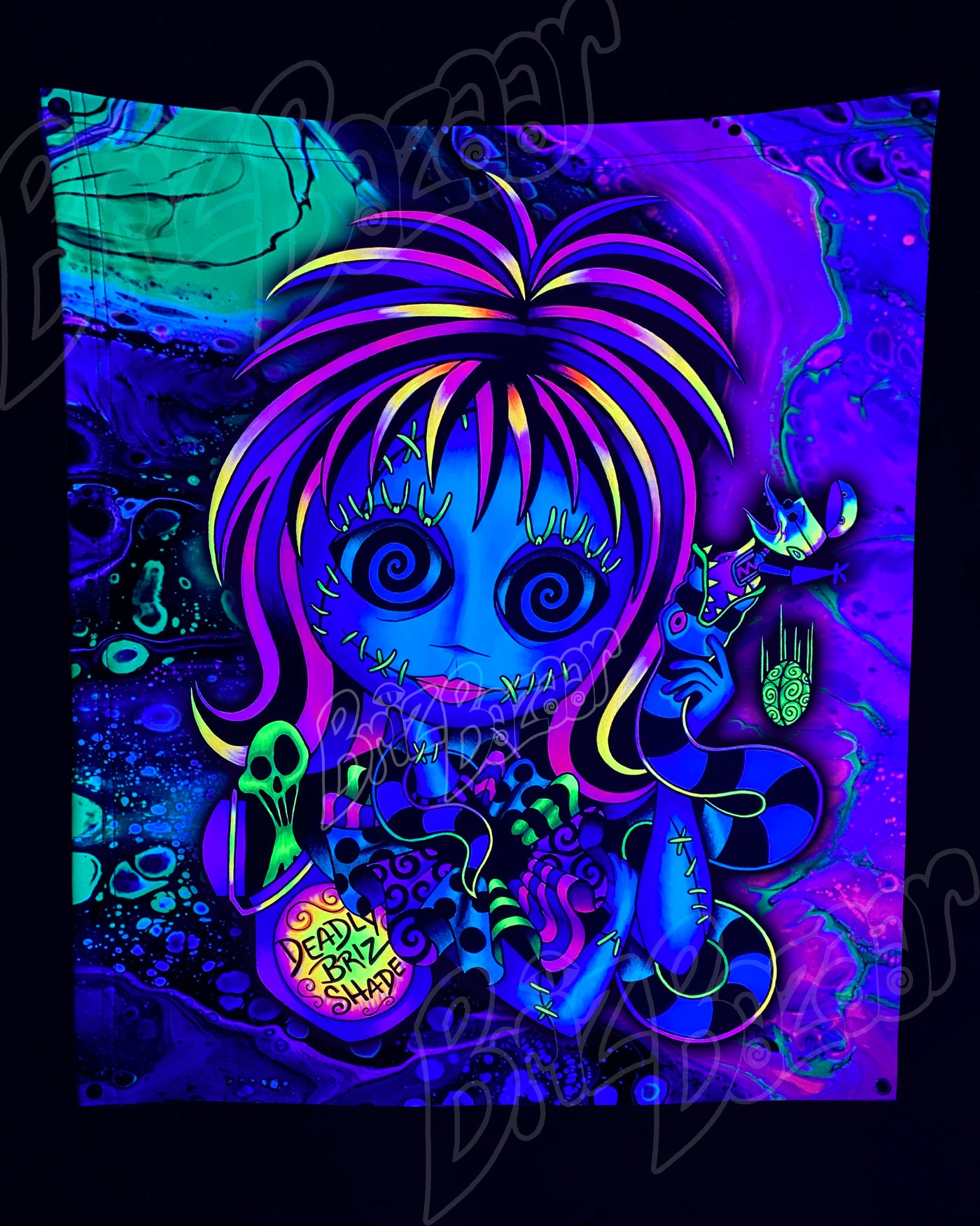 Custom Fluid UV Tapestry of Lydallyia