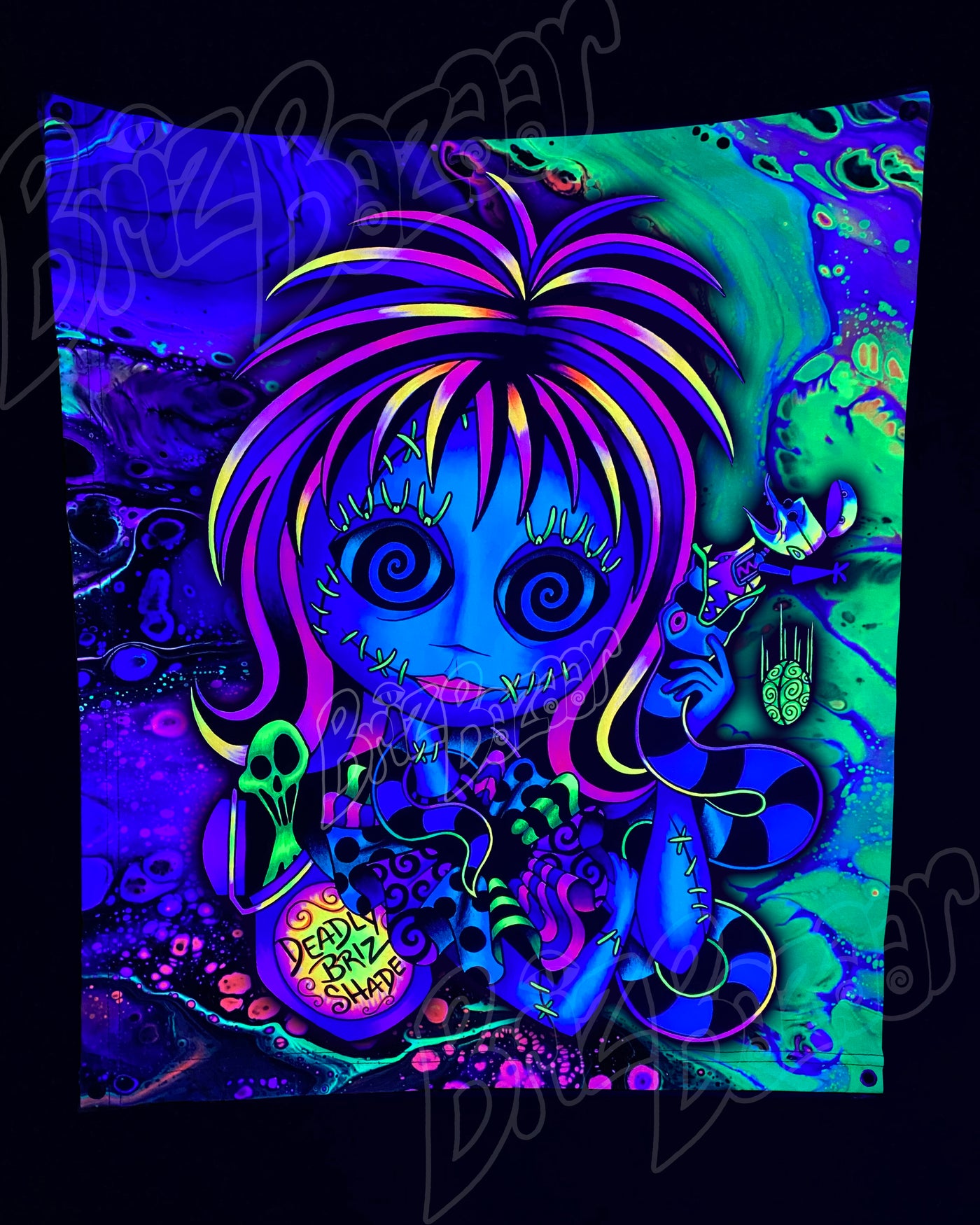 Custom Fluid UV Tapestry of Lydallyia