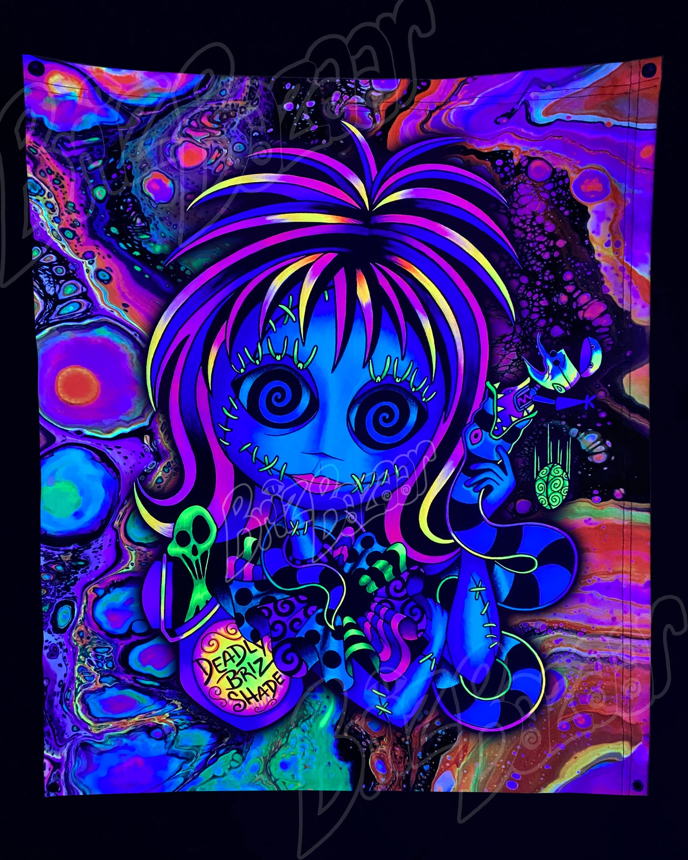 Custom Fluid UV Tapestry of Lydallyia