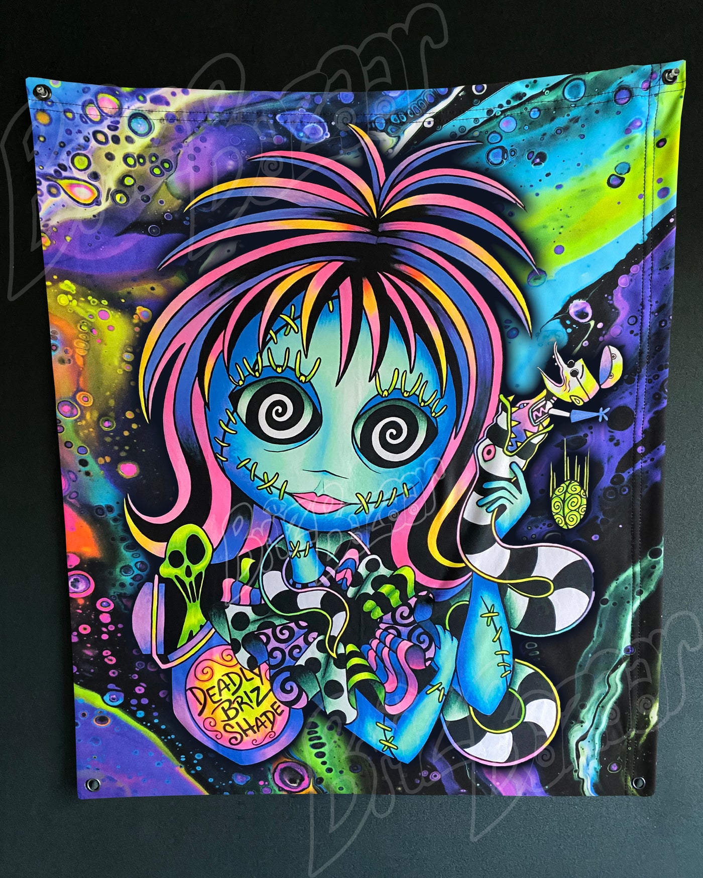 Custom Fluid UV Tapestry of Lydallyia