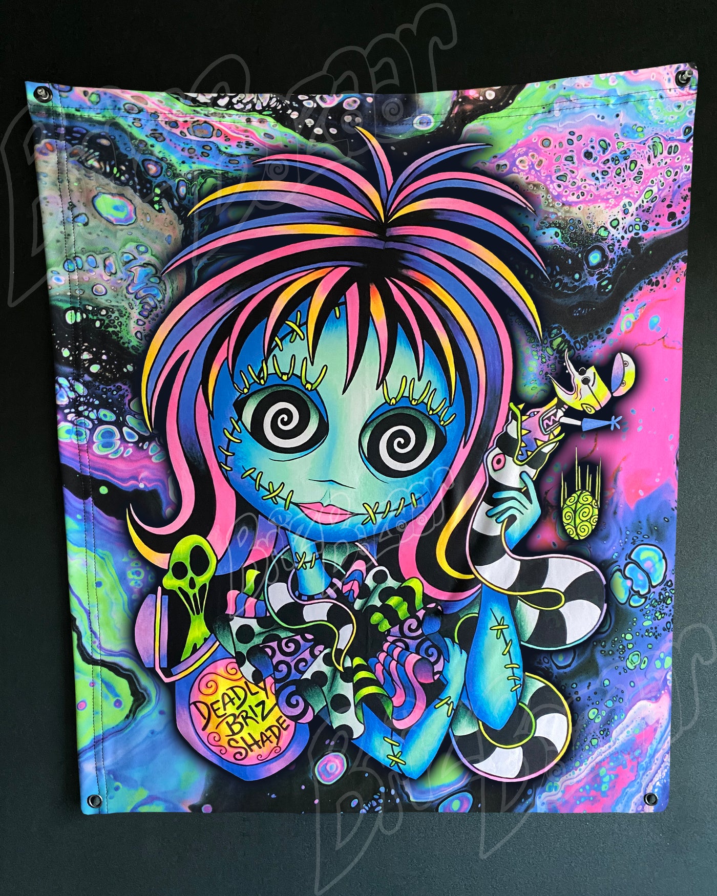 Custom Fluid UV Tapestry of Lydallyia