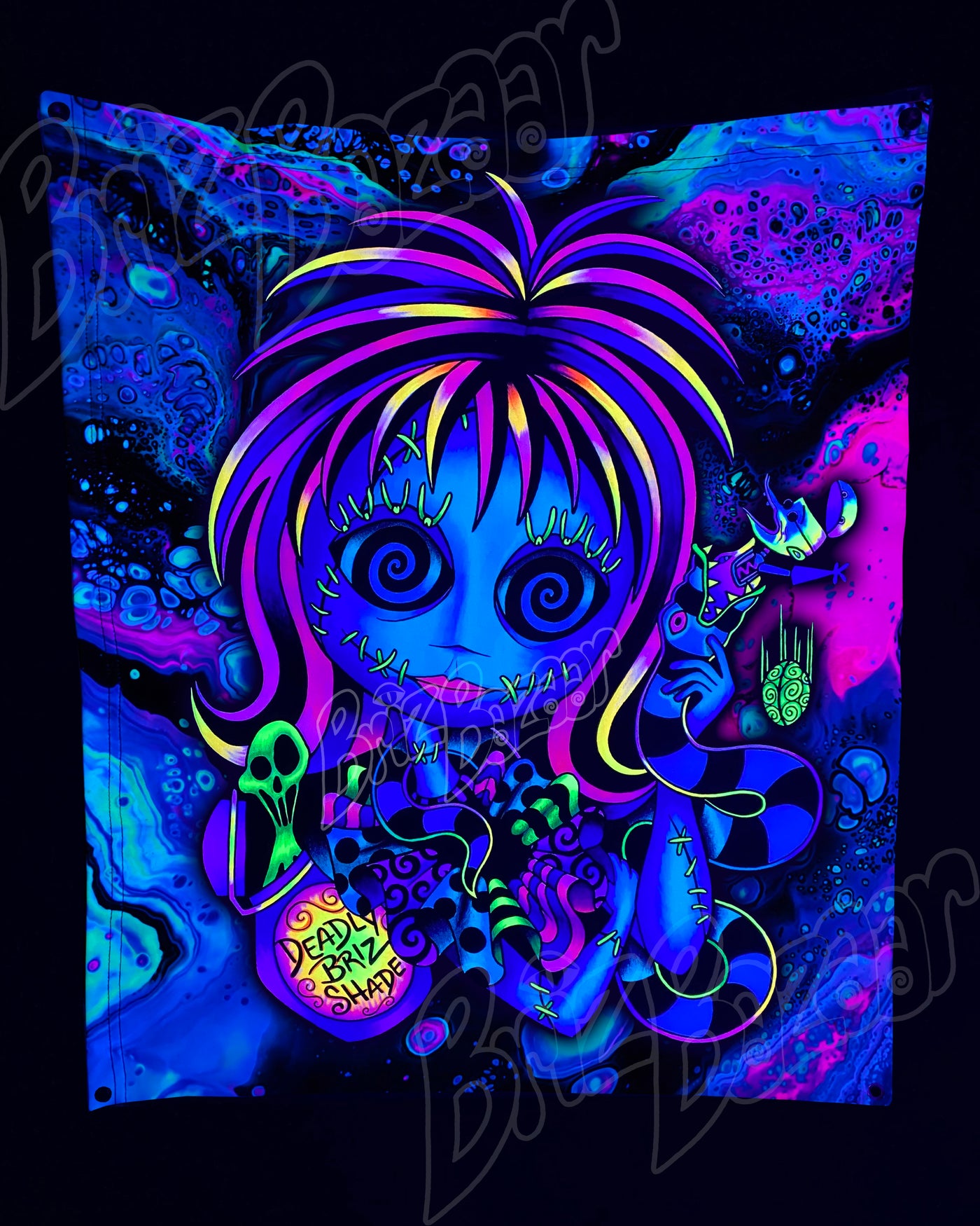 Custom Fluid UV Tapestry of Lydallyia