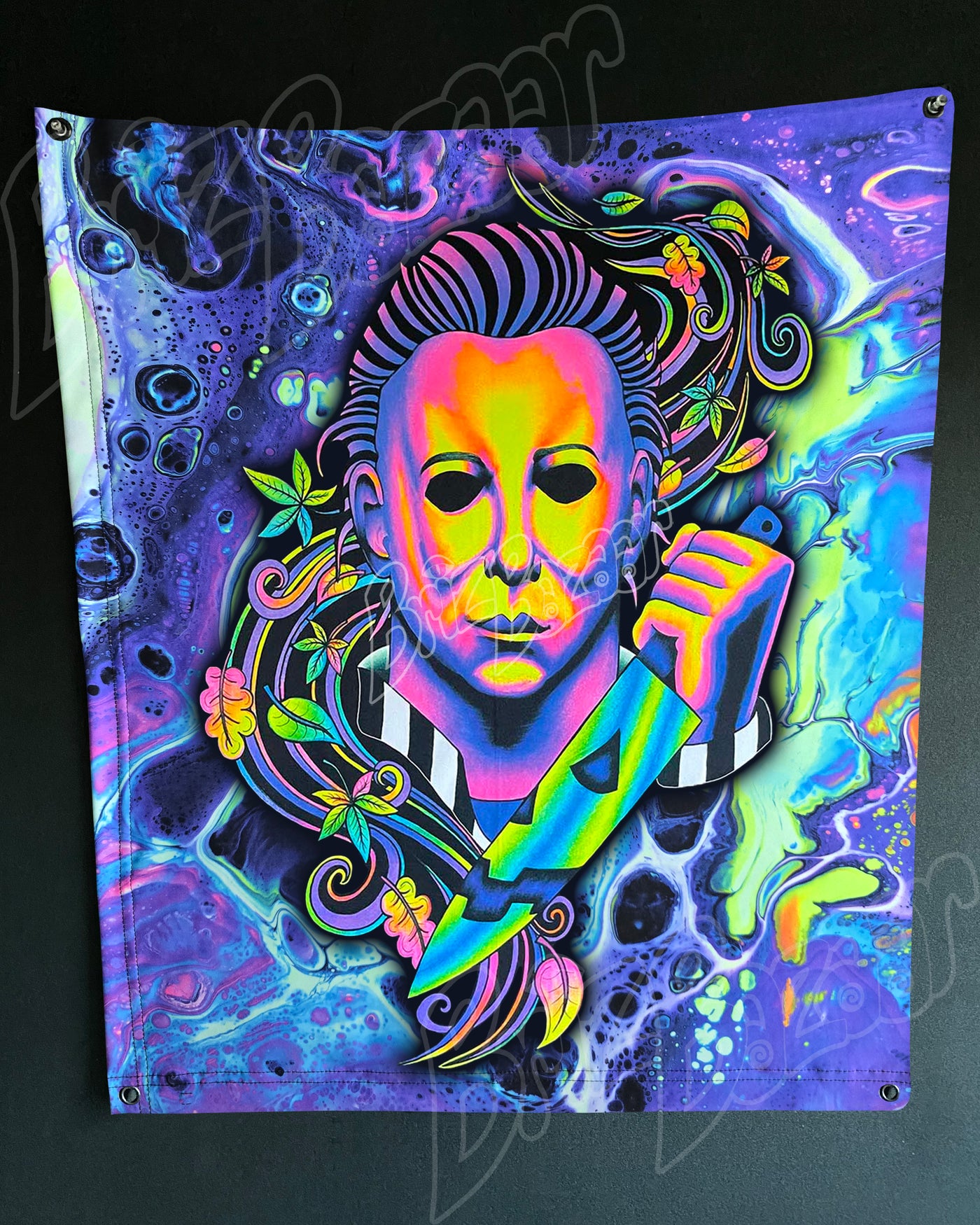 Custom Fluid UV Tapestry of BoogeyBriz
