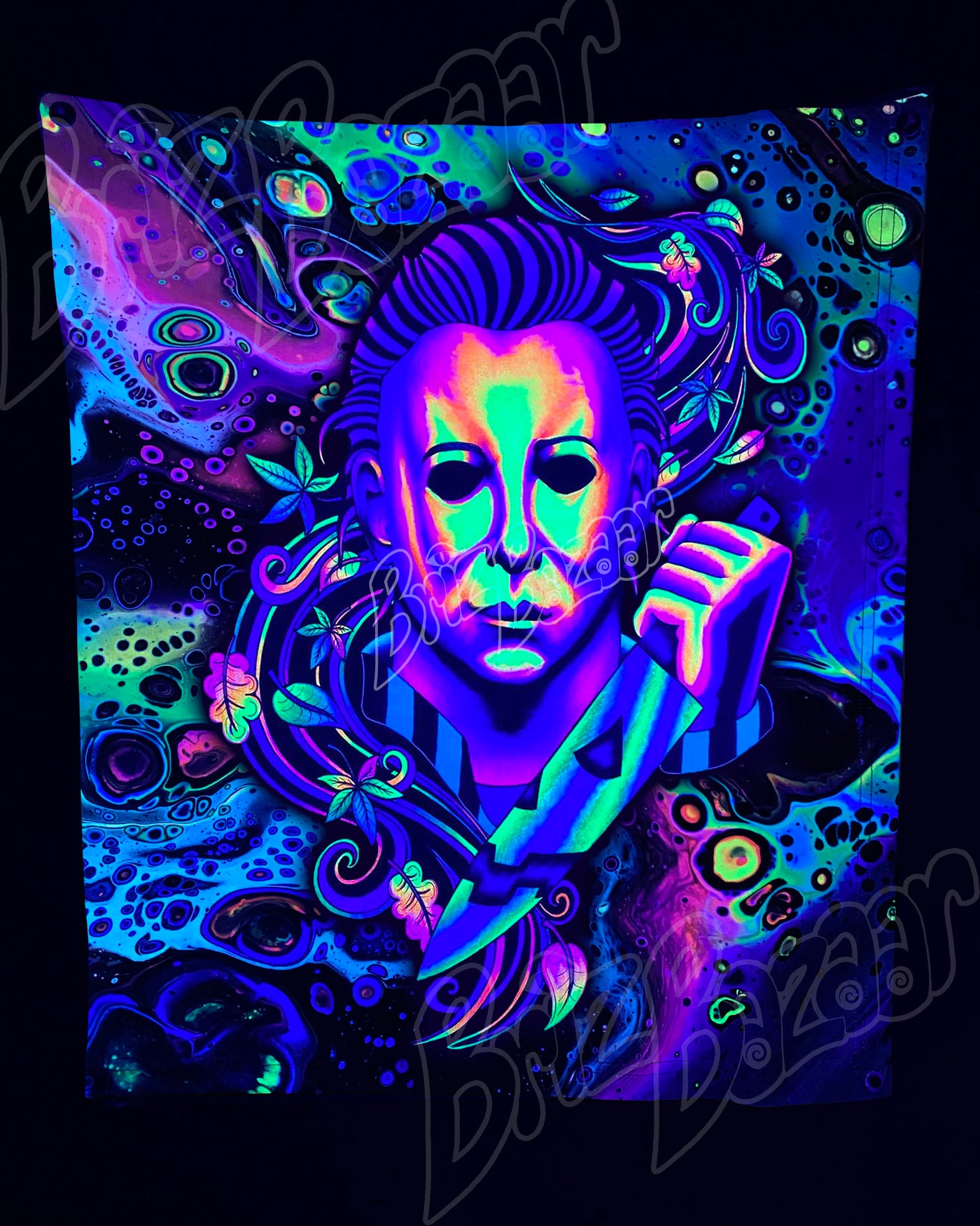 Custom Fluid UV Tapestry of BoogeyBriz