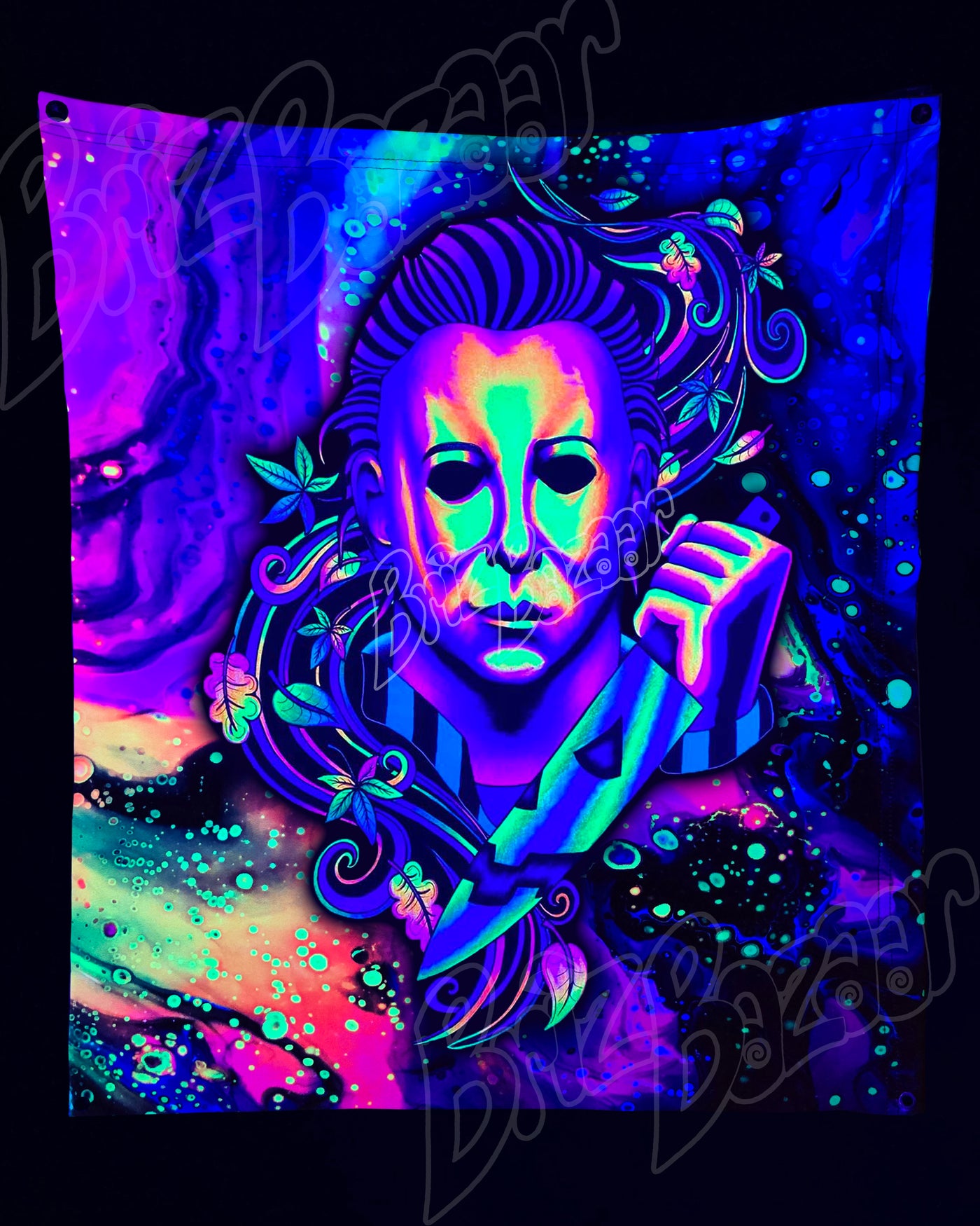 Custom Fluid UV Tapestry of BoogeyBriz