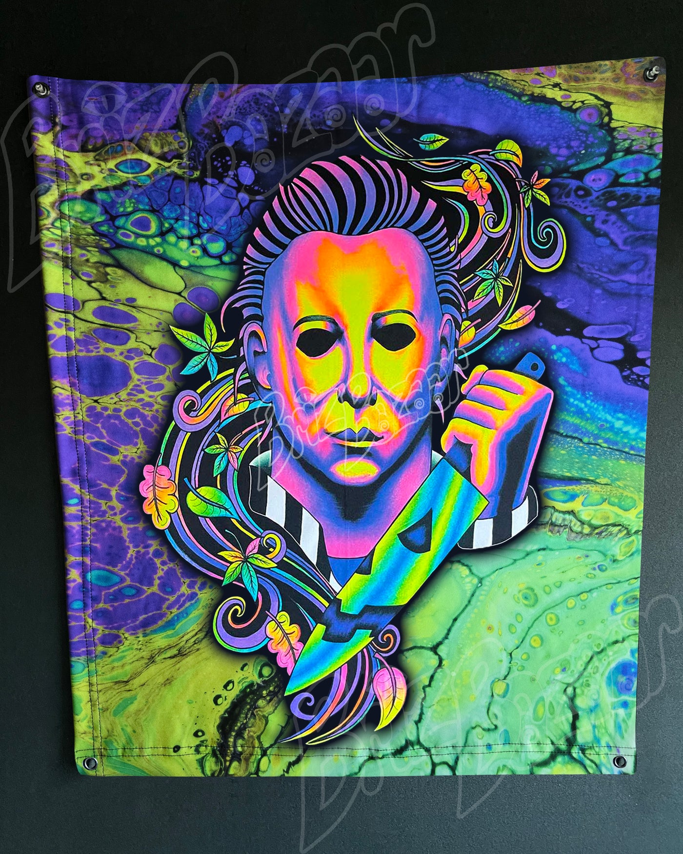 Custom Fluid UV Tapestry of BoogeyBriz