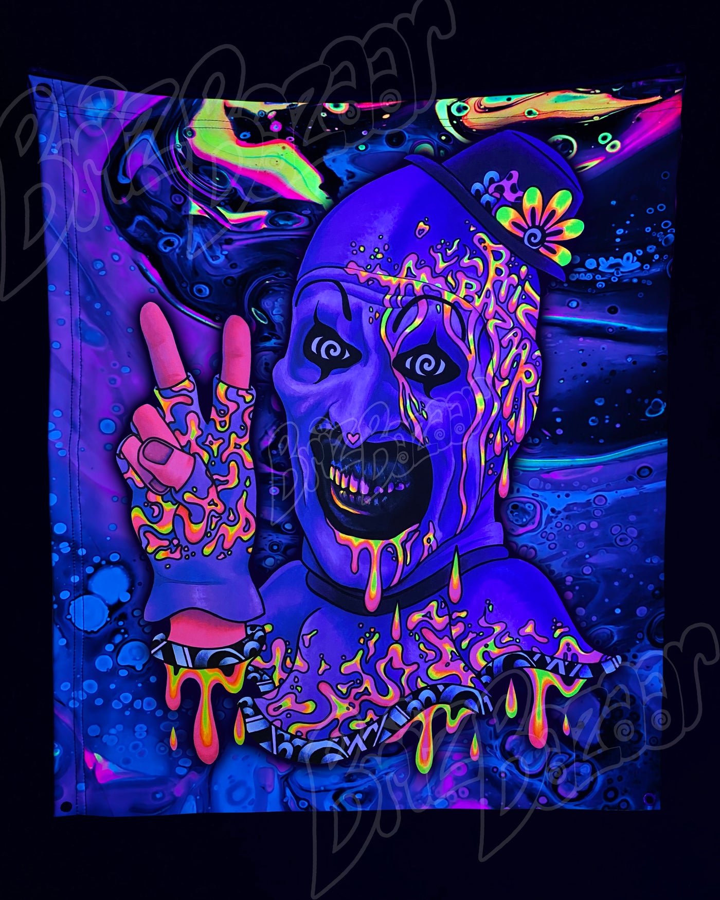 Custom Fluid UV Tapestry of PsyMime