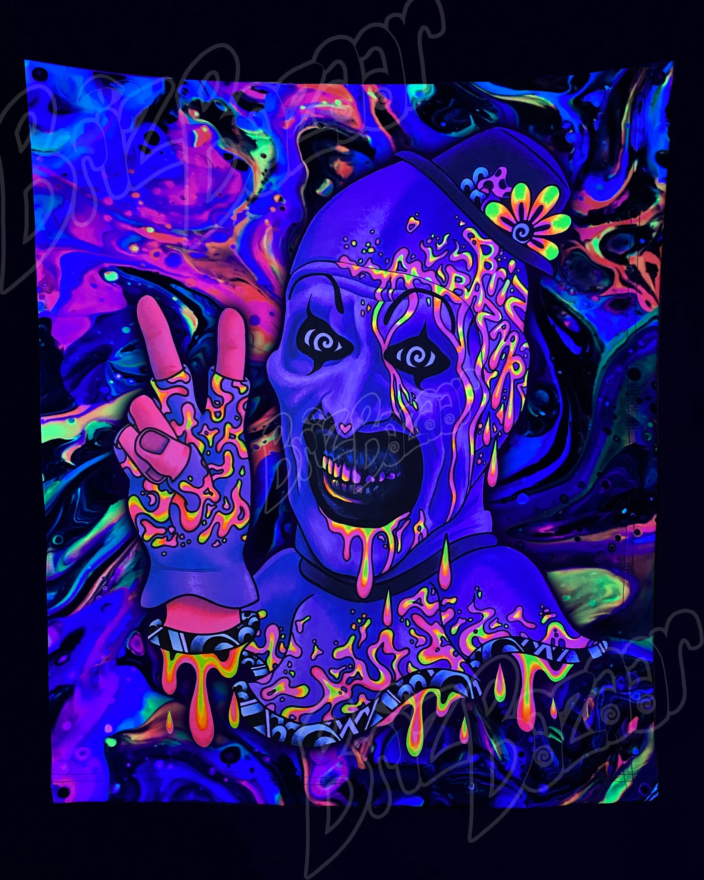 Custom Fluid UV Tapestry of PsyMime