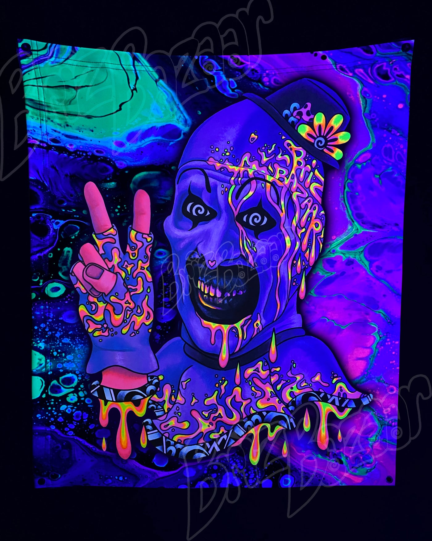 Custom Fluid UV Tapestry of PsyMime
