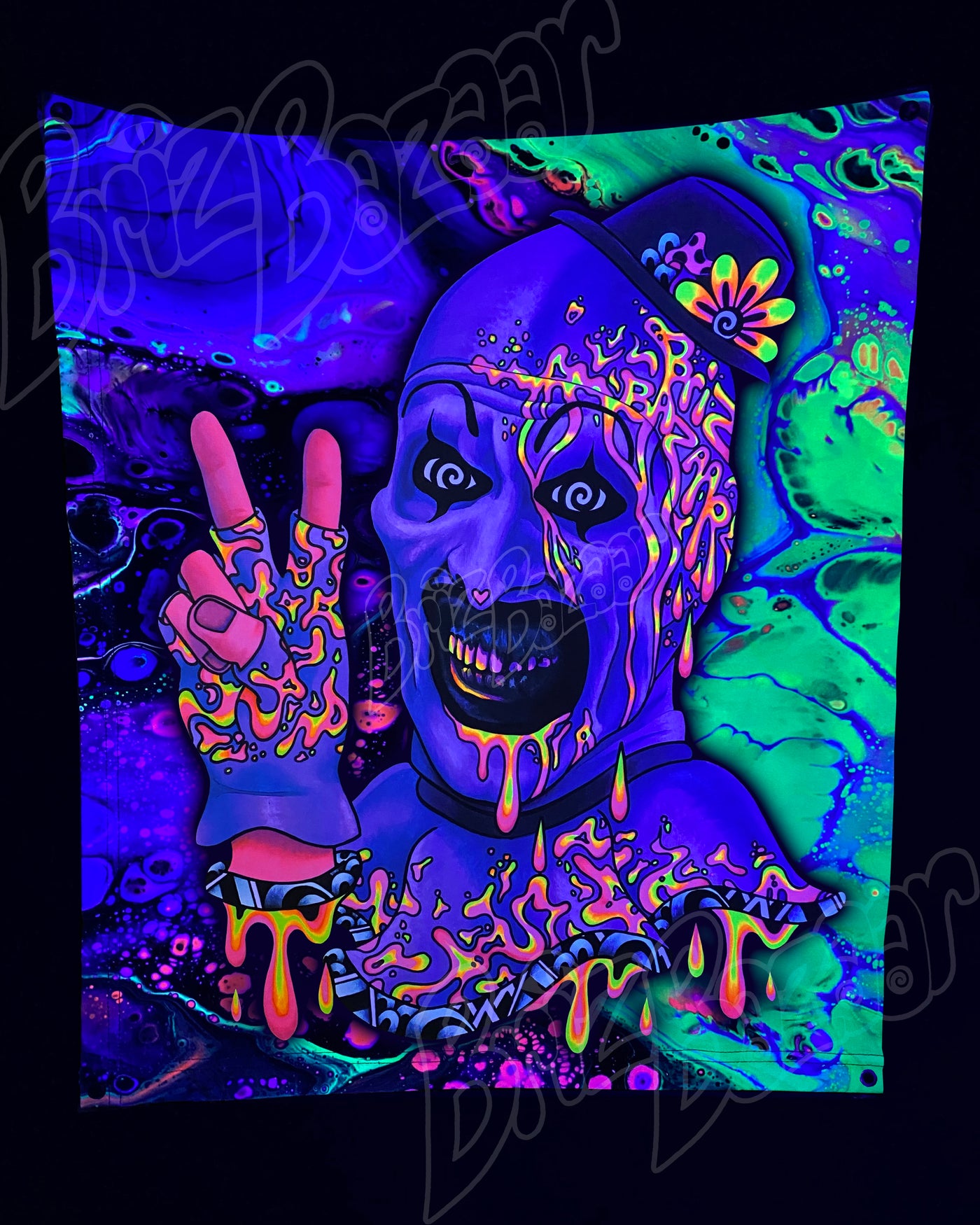 Custom Fluid UV Tapestry of PsyMime