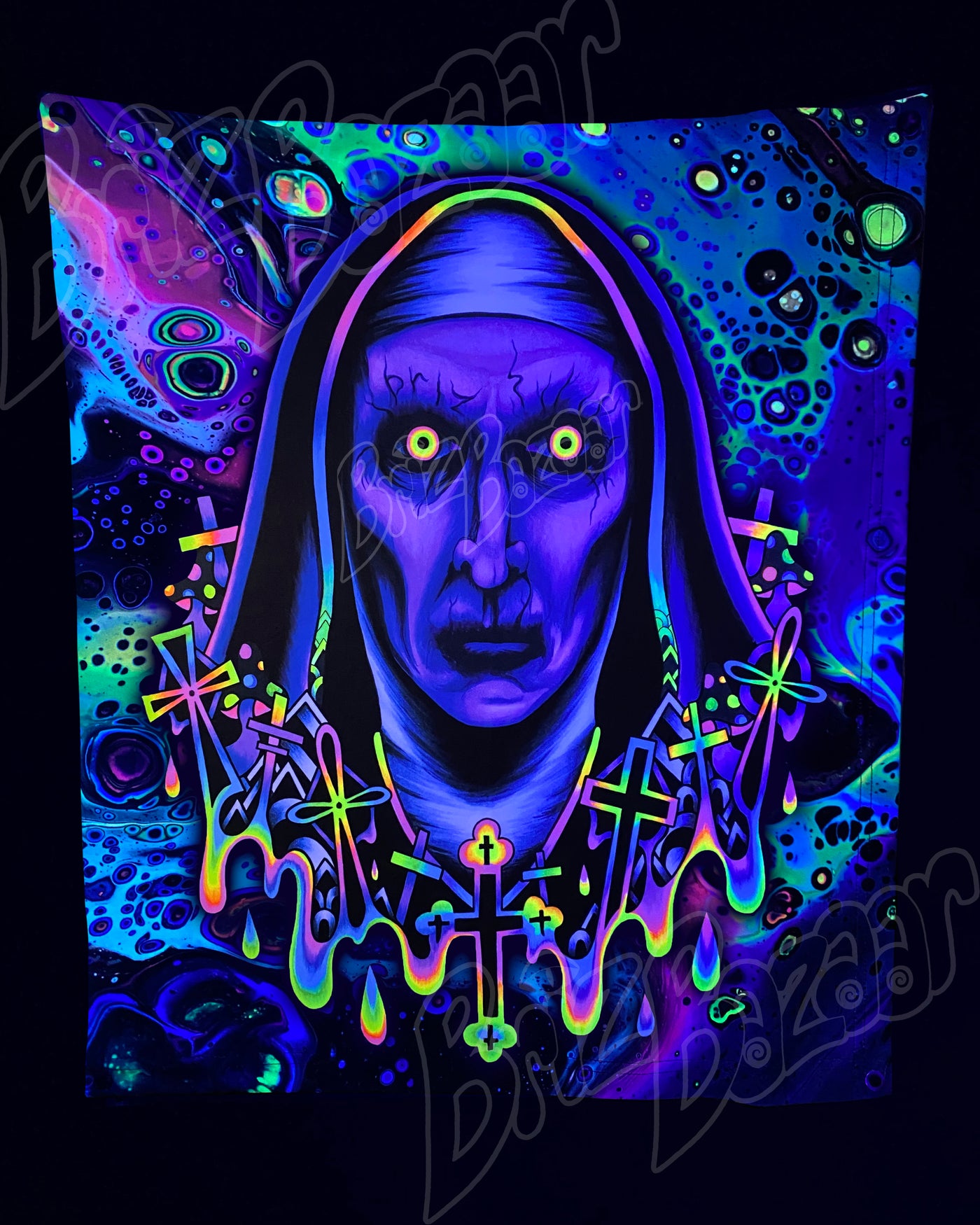 Custom Fluid UV Tapestry of Twizted Sister