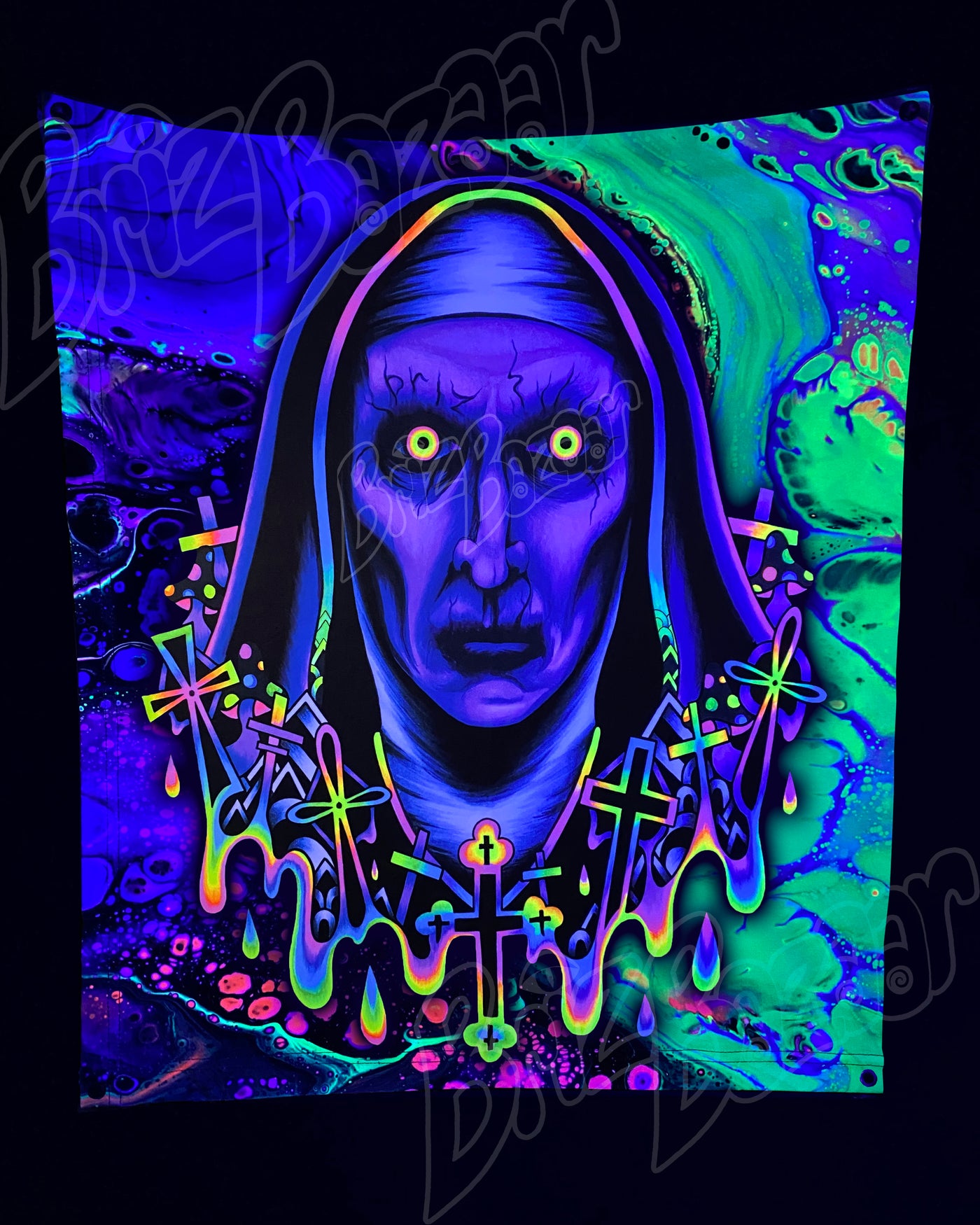 Custom Fluid UV Tapestry of Twizted Sister