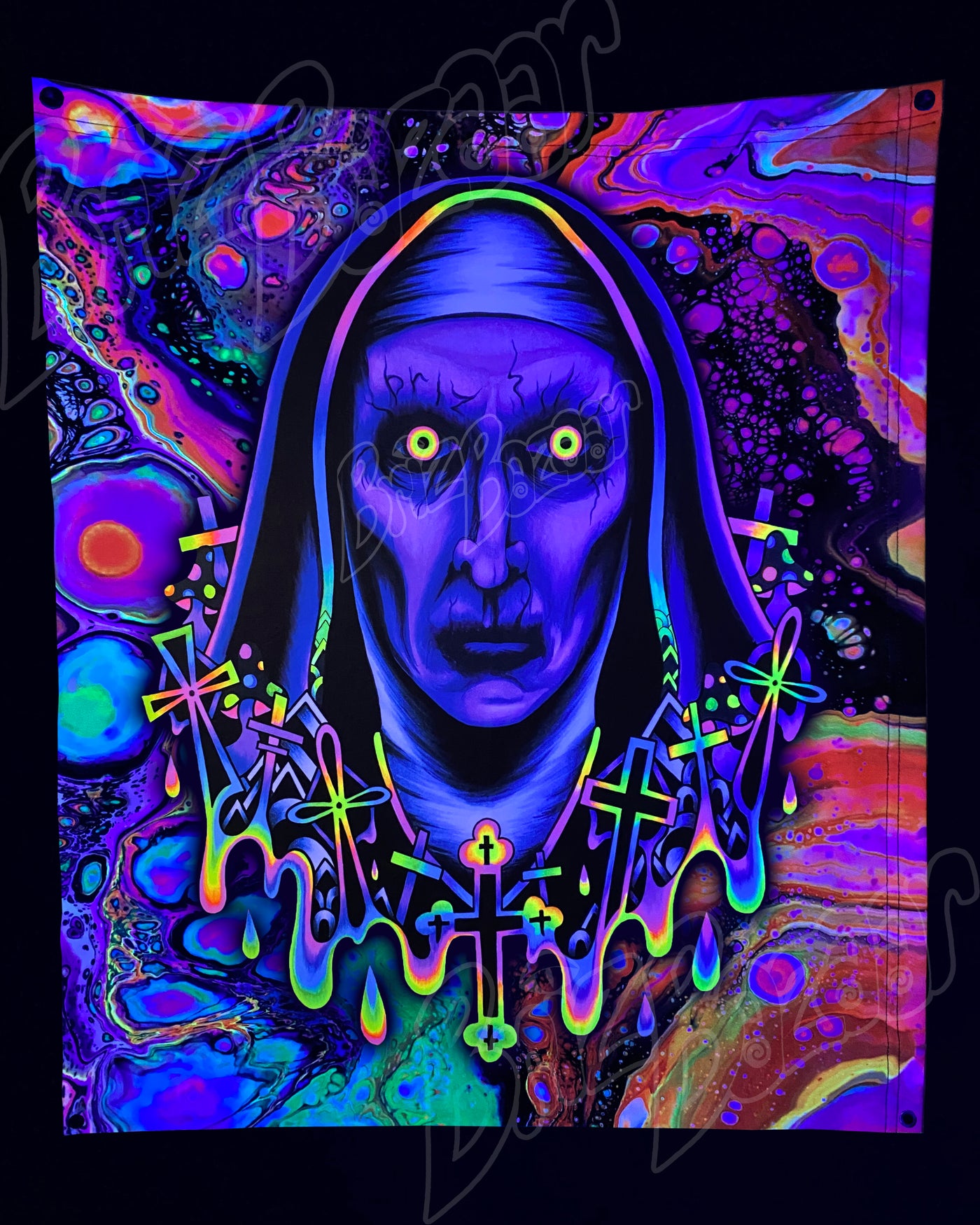 Custom Fluid UV Tapestry of Twizted Sister