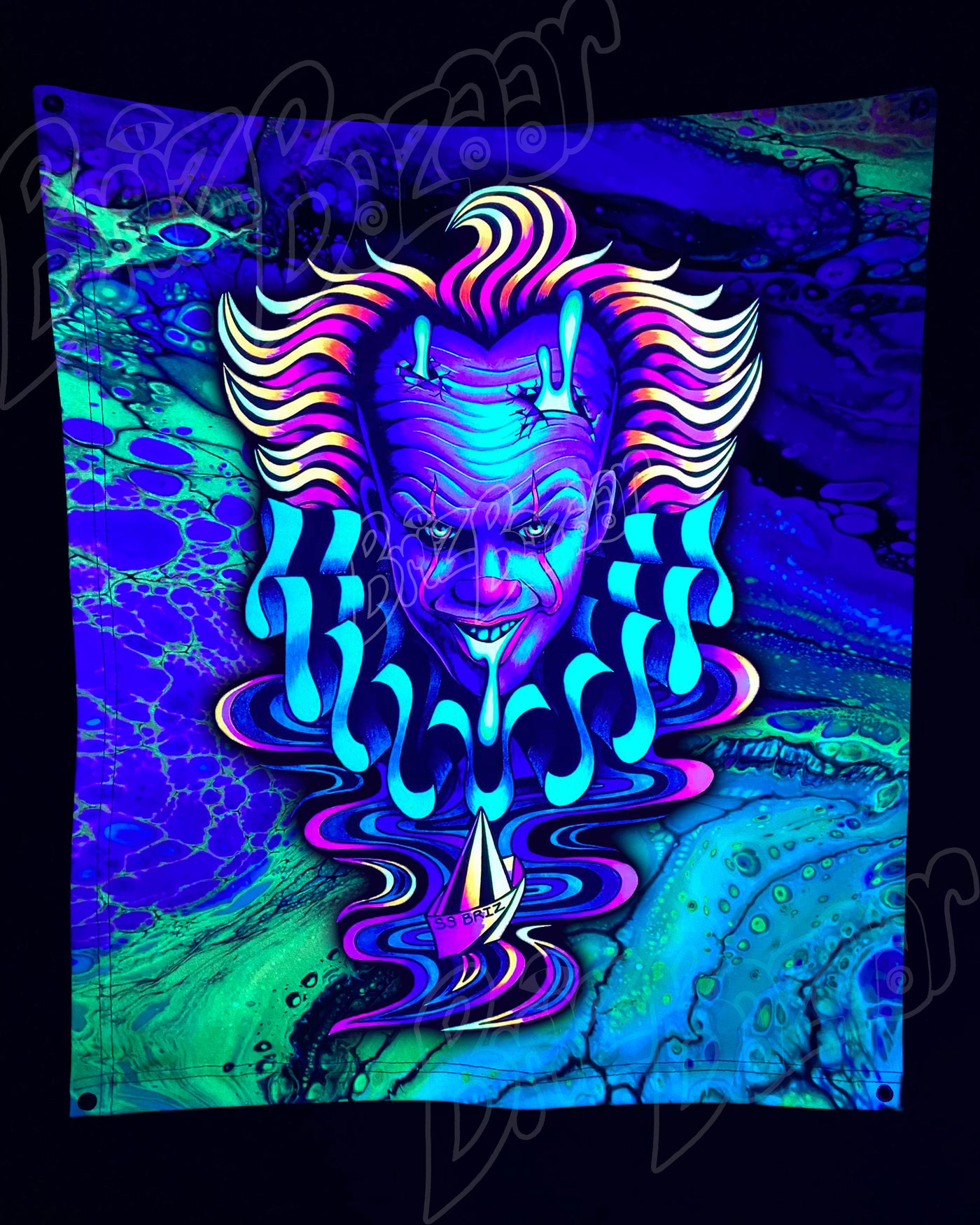 Custom Fluid UV Tapestry of Brizzywize