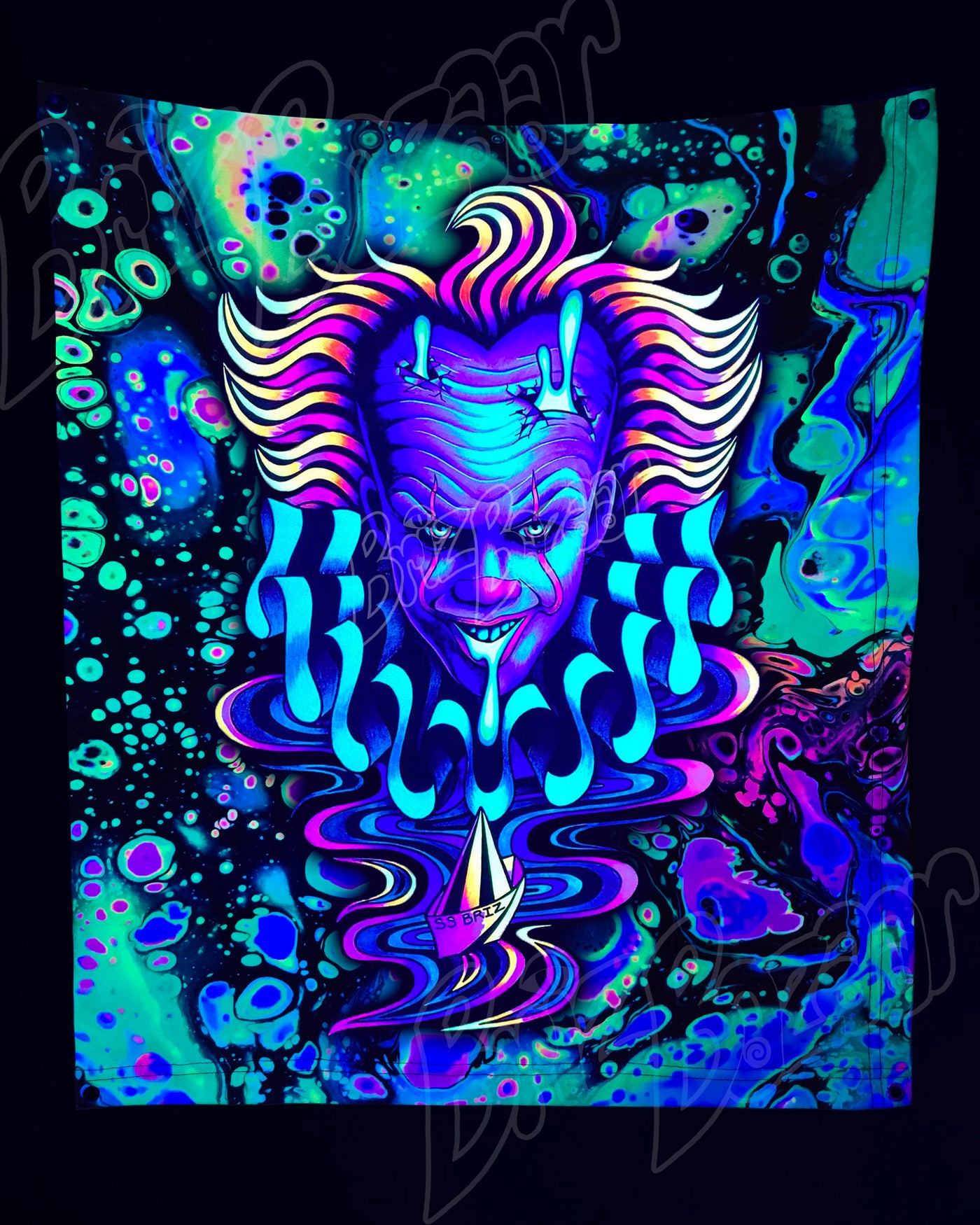 Custom Fluid UV Tapestry of Brizzywize