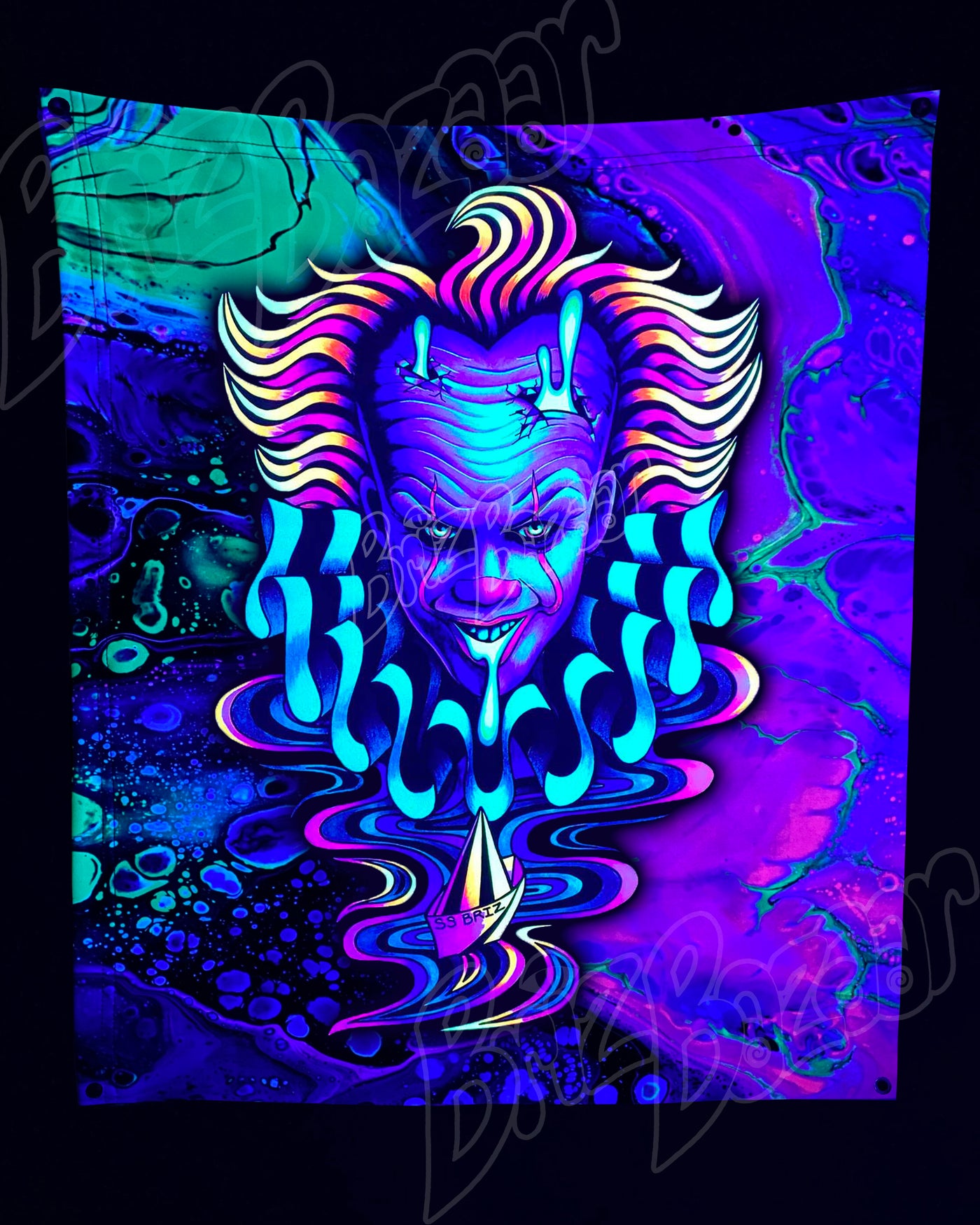Custom Fluid UV Tapestry of Brizzywize