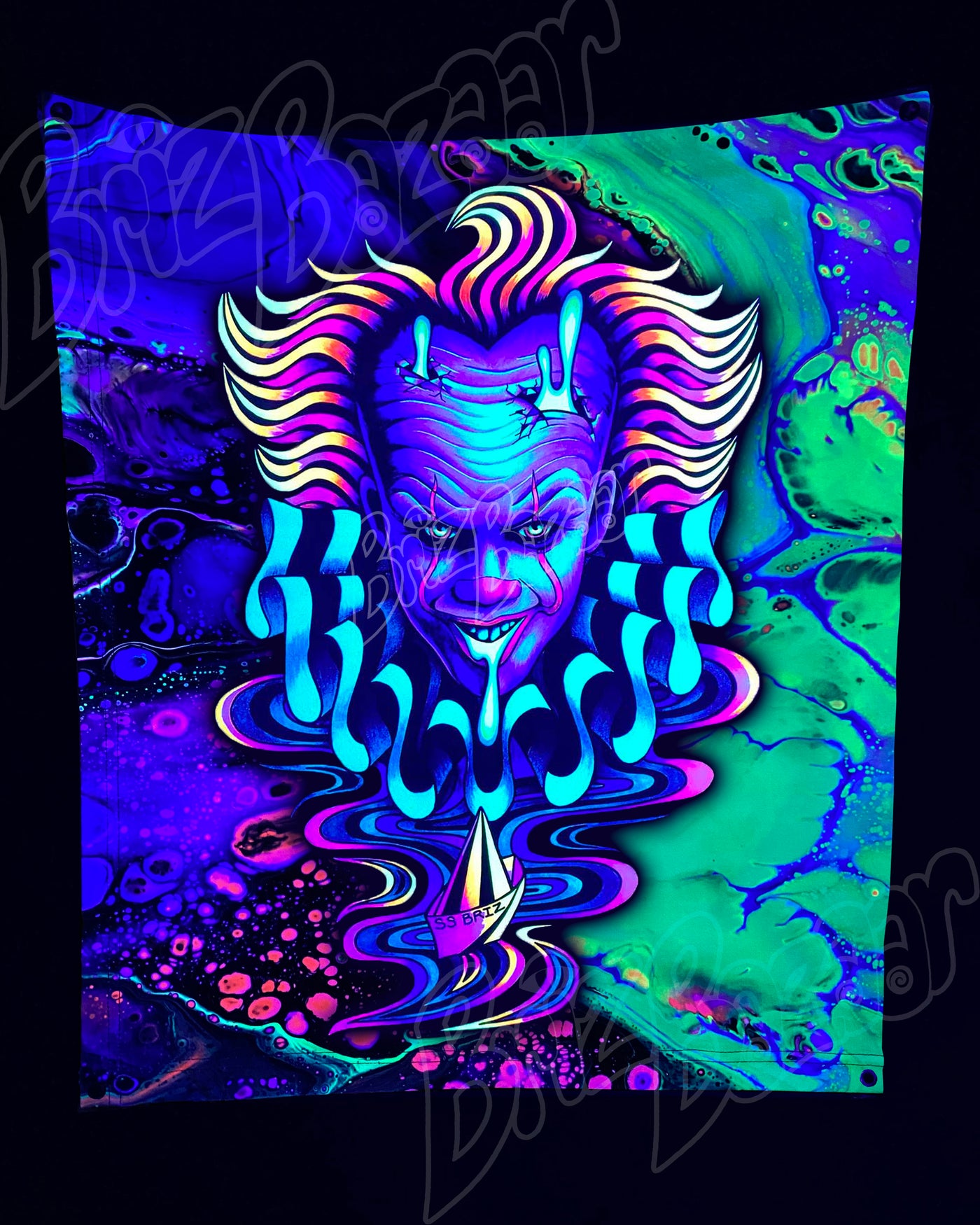 Custom Fluid UV Tapestry of Brizzywize