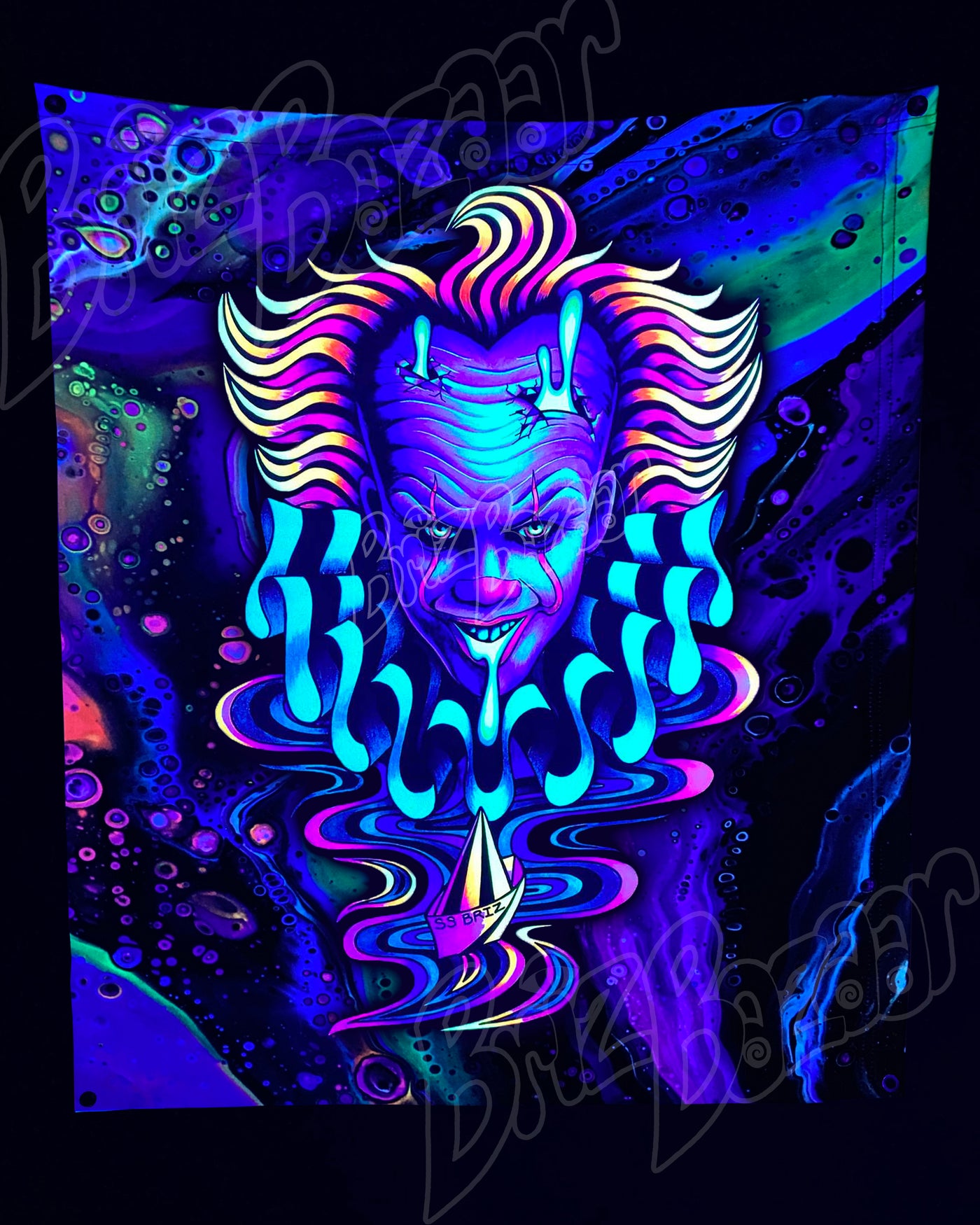 Custom Fluid UV Tapestry of Brizzywize