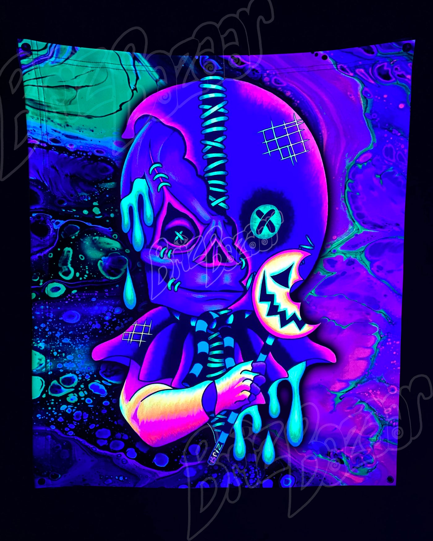 Custom Fluid UV Tapestry of Briz 'r' Treat