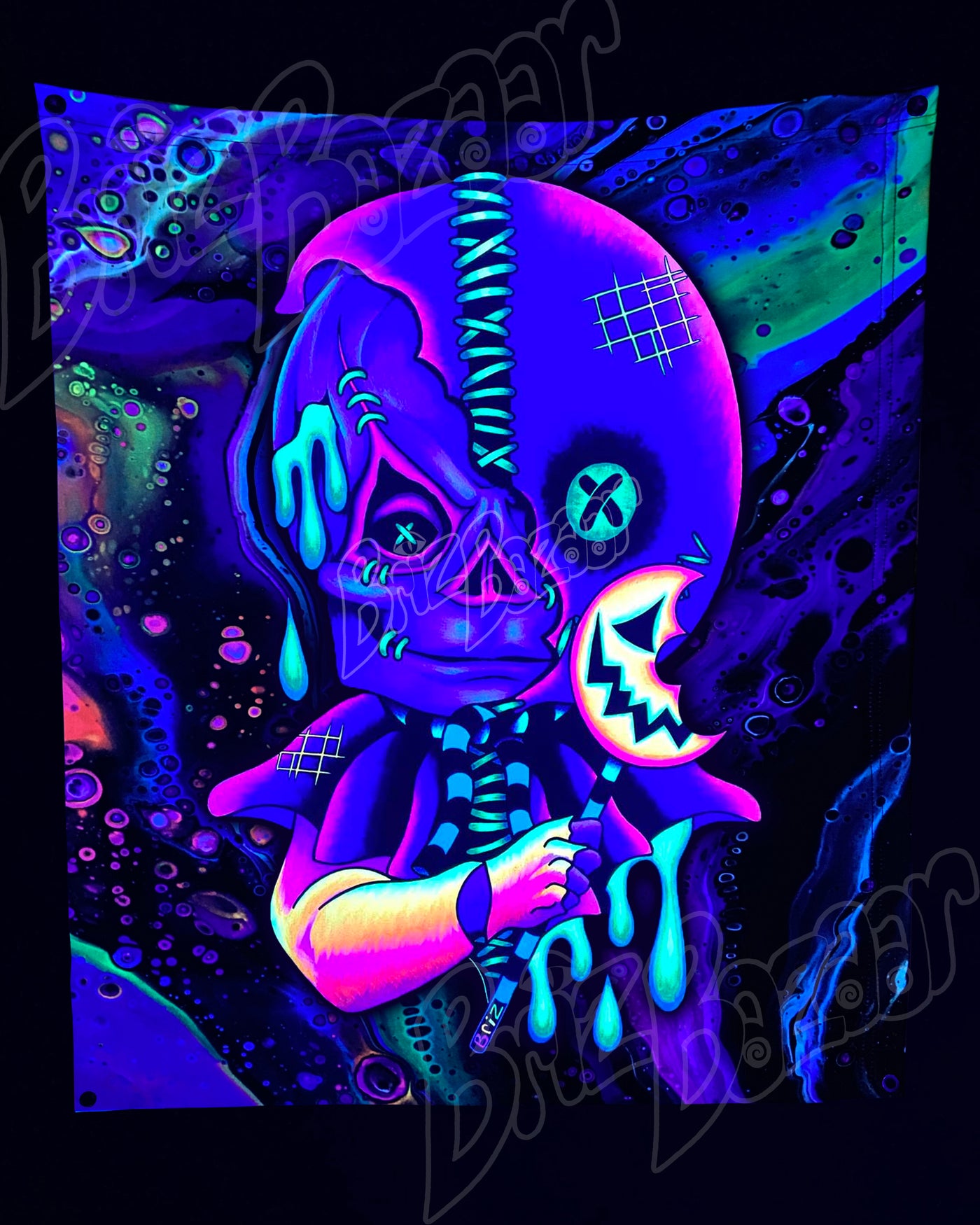 Custom Fluid UV Tapestry of Briz 'r' Treat
