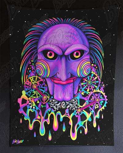 *SPECIAL* Blacklight Reactive Tapestry of PSYcho Puppet