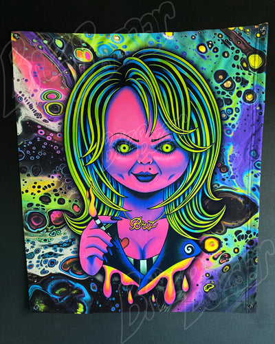 Custom Fluid UV Tapestry of Psy Bride