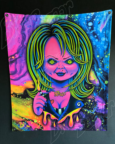 Custom Fluid UV Tapestry of Psy Bride