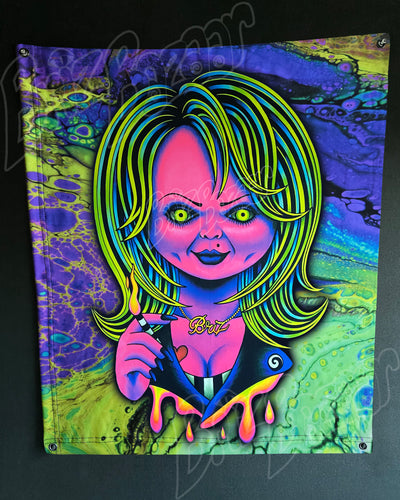 Custom Fluid UV Tapestry of Psy Bride