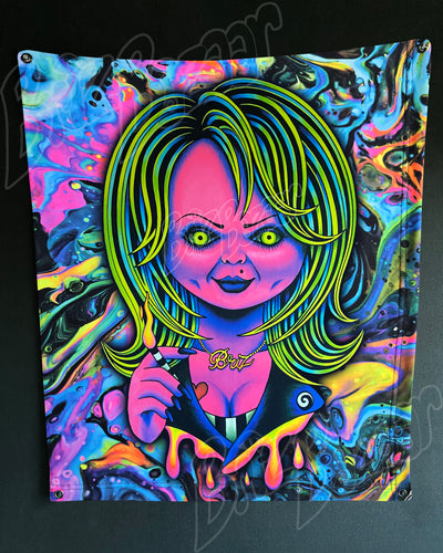 Custom Fluid UV Tapestry of Psy Bride