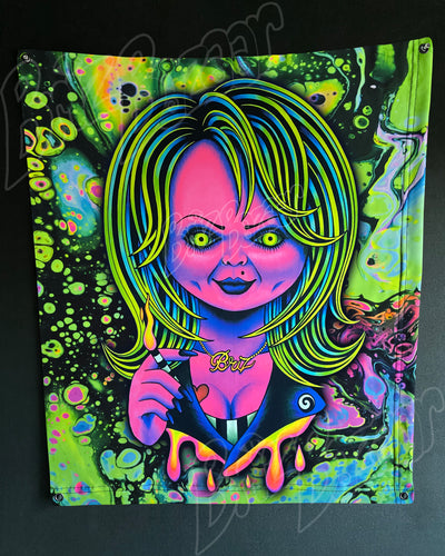 Custom Fluid UV Tapestry of Psy Bride