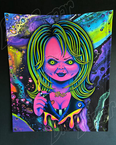 Custom Fluid UV Tapestry of Psy Bride