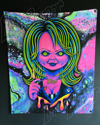 Custom Fluid UV Tapestry of Psy Bride