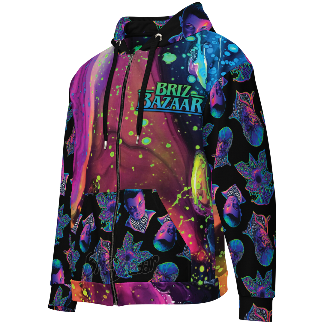 Psy Kid Cosmos Zip Hoodie – Psychedelic Space Streetwear – Brizbazaar
