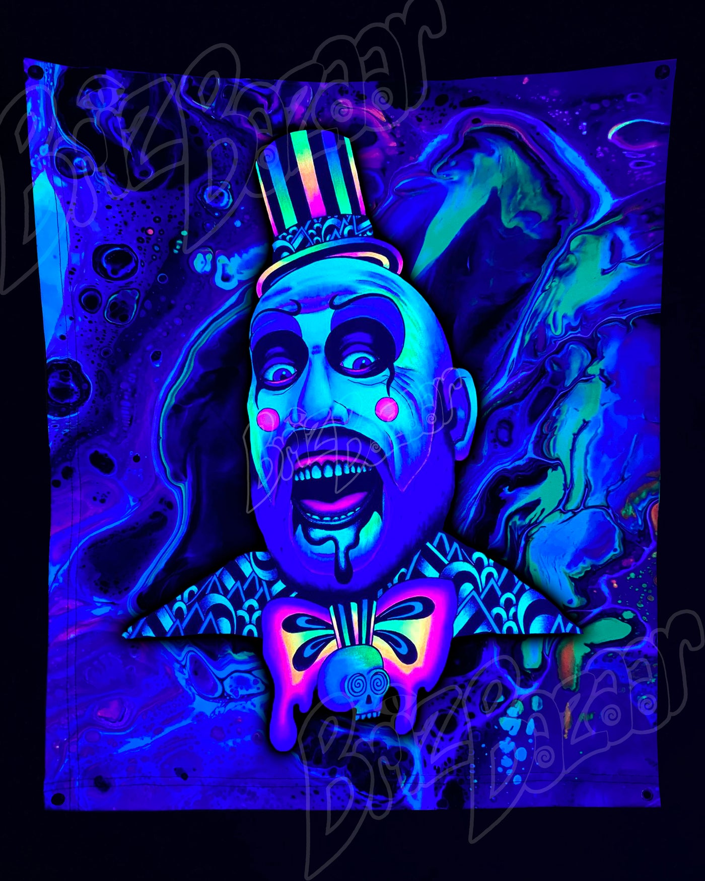 Custom Fluid UV Tapestry of Tutti